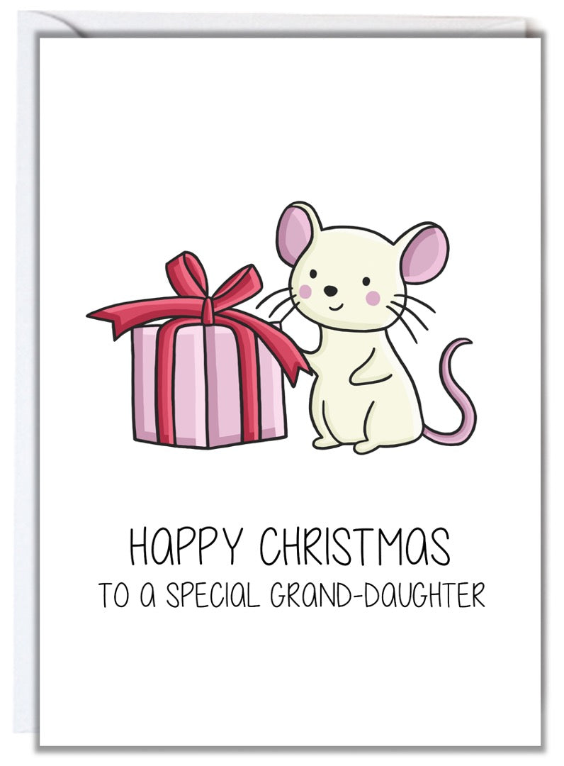 Mouse Grand-Daughter Christmas Card