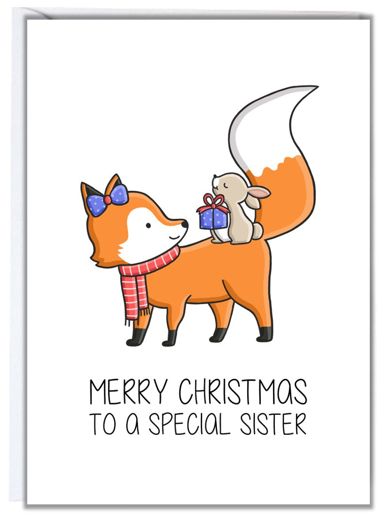 Fox Sister Christmas Card