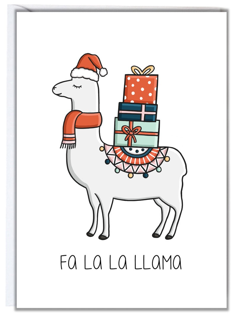 Fa La La Llama Christmas Card