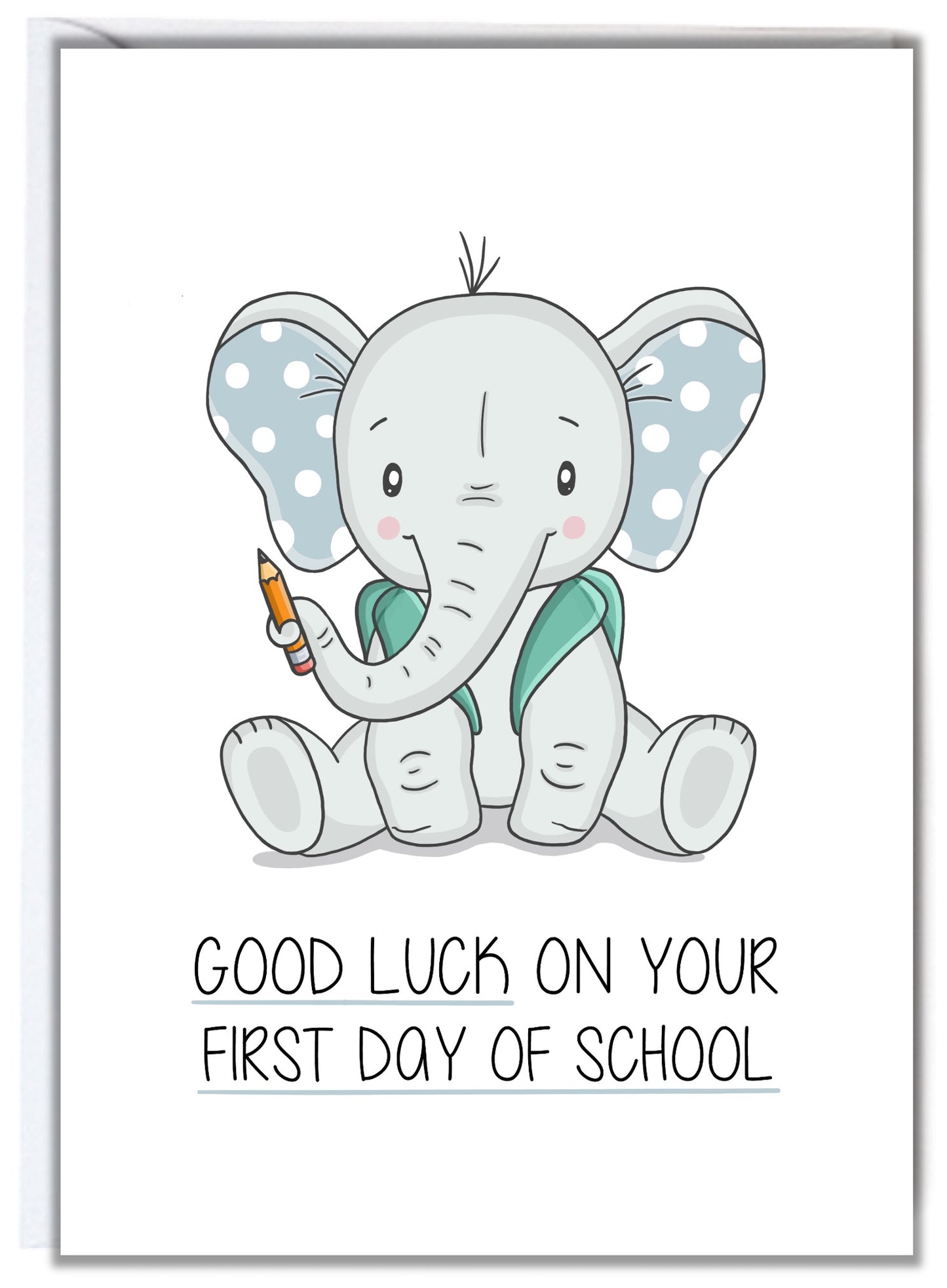 Elephant First Day of School Card