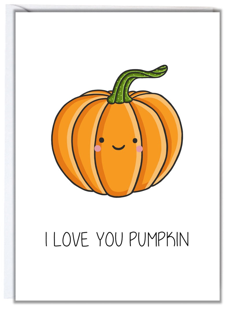 Love You Pumpkin Halloween Card