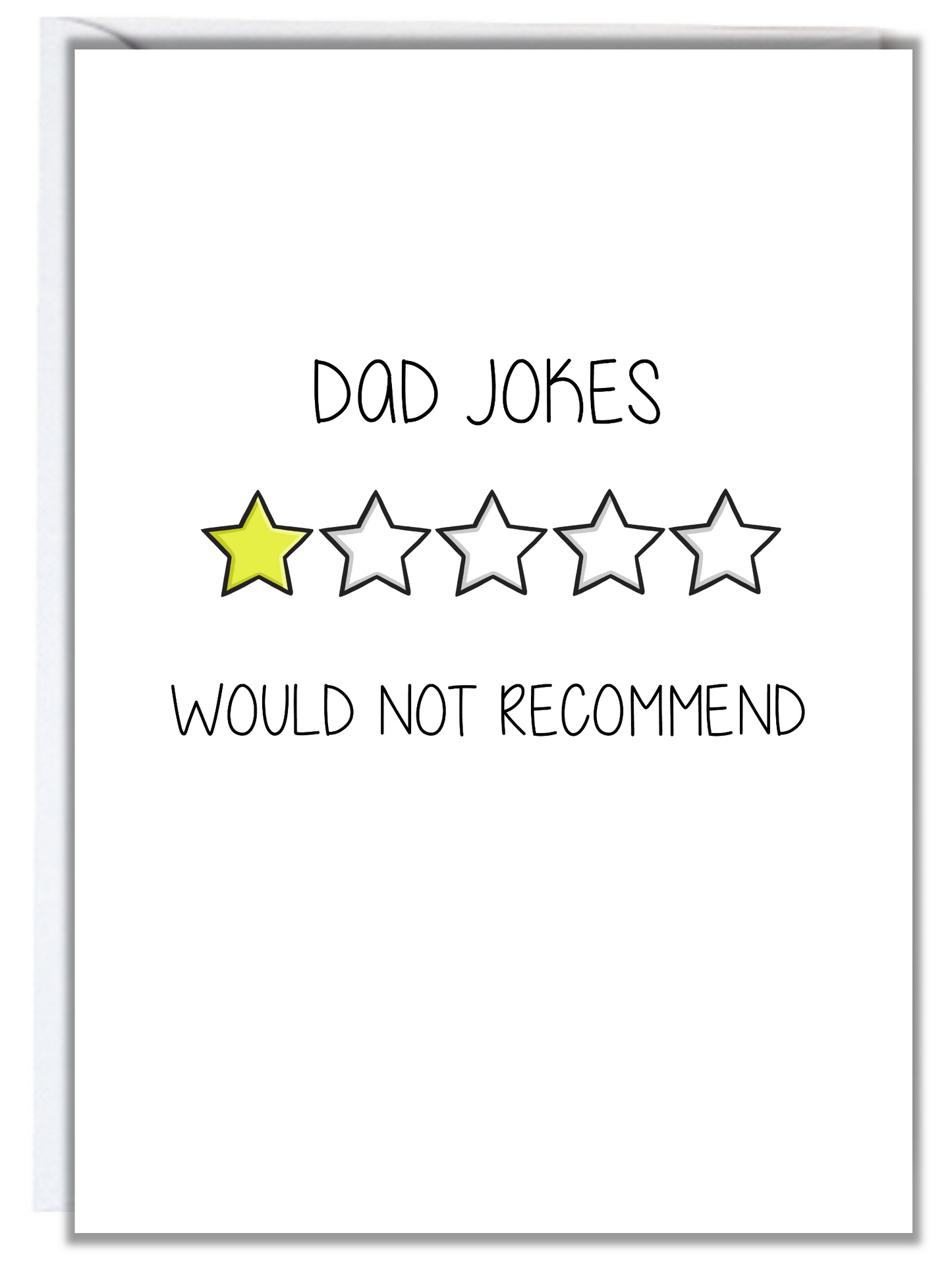 Dad Jokes Would Not Recommend Father's Day Card