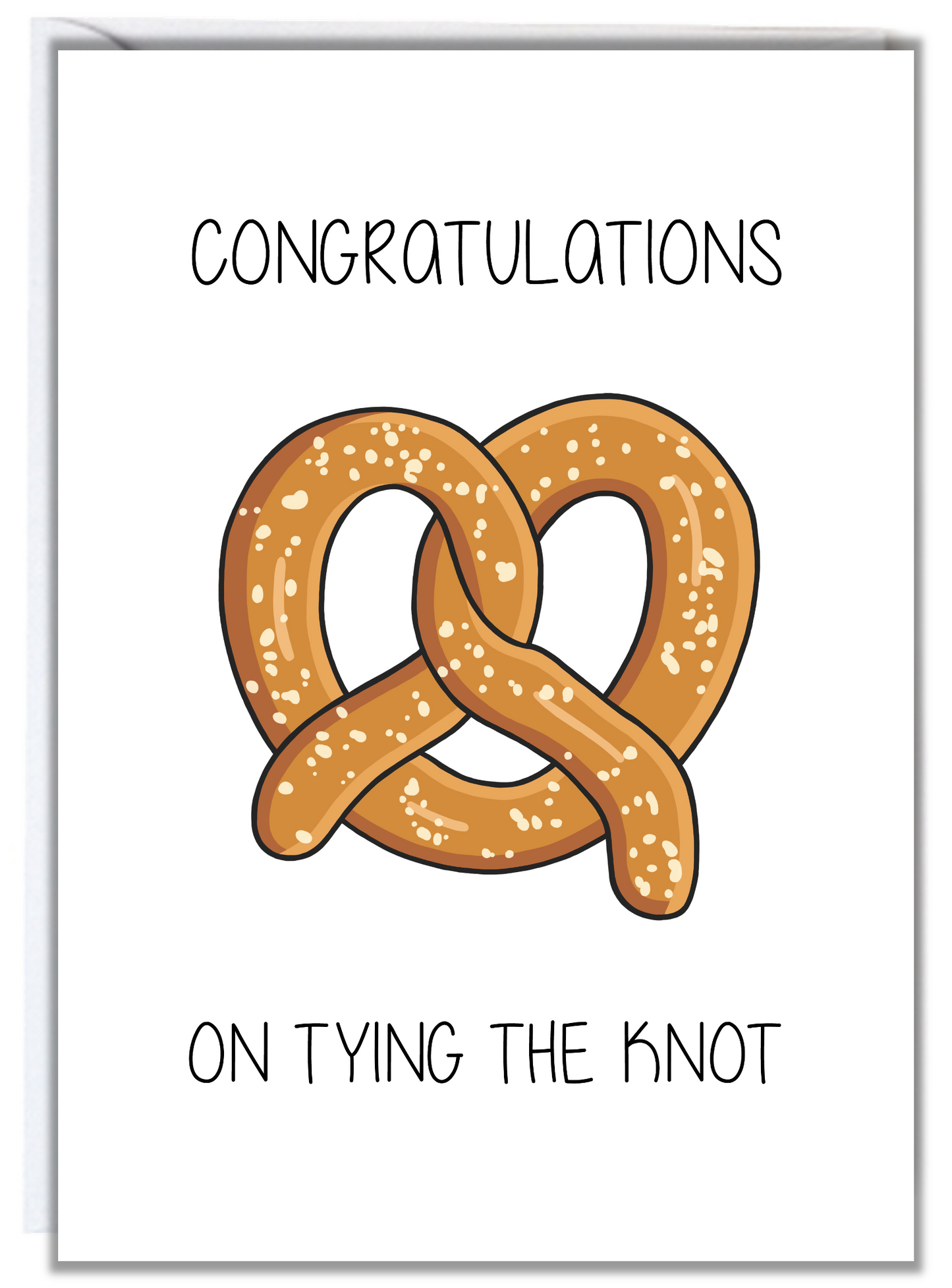 Pretzel Wedding Card