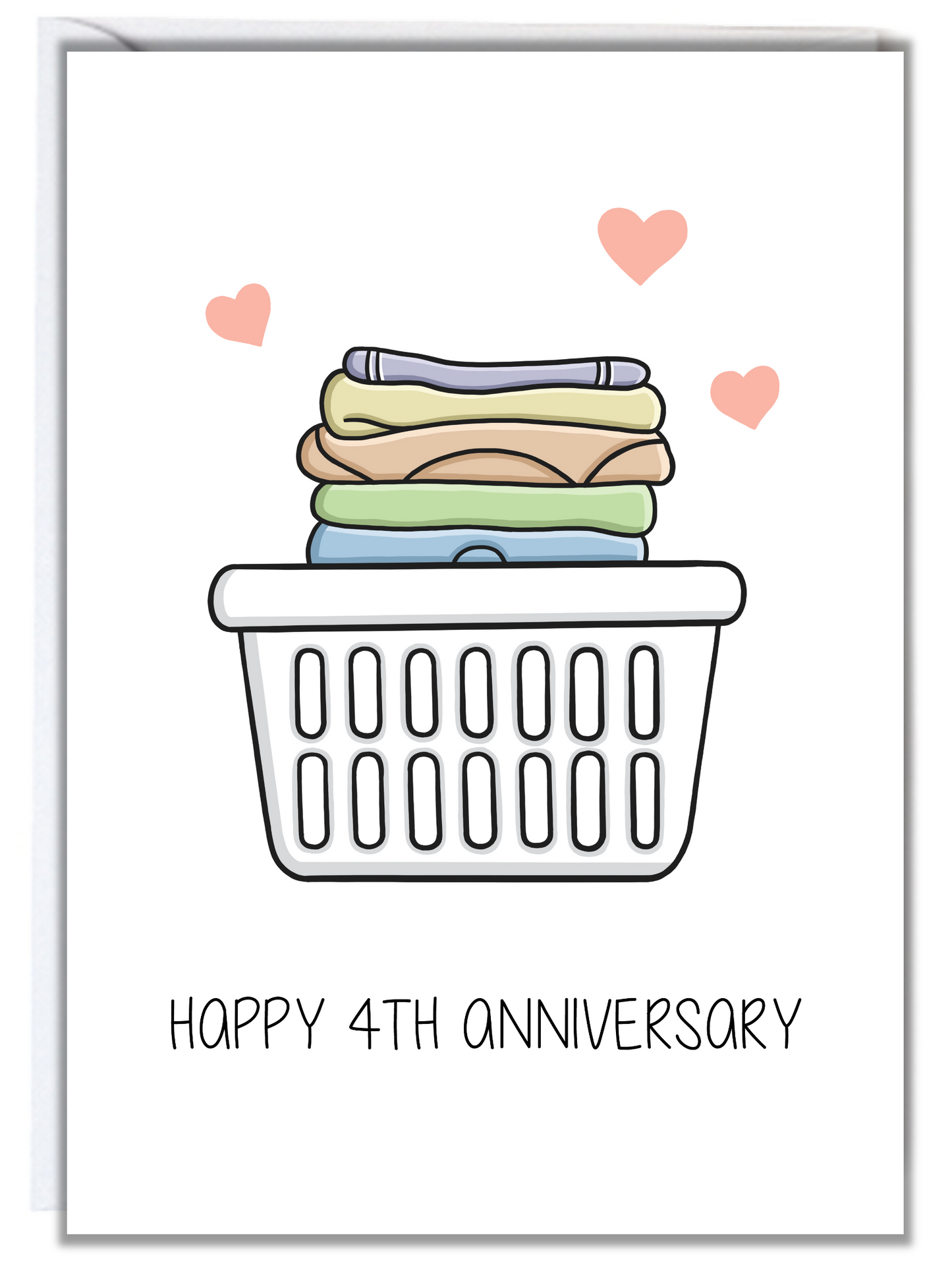 4th Anniversary Card (Linen)
