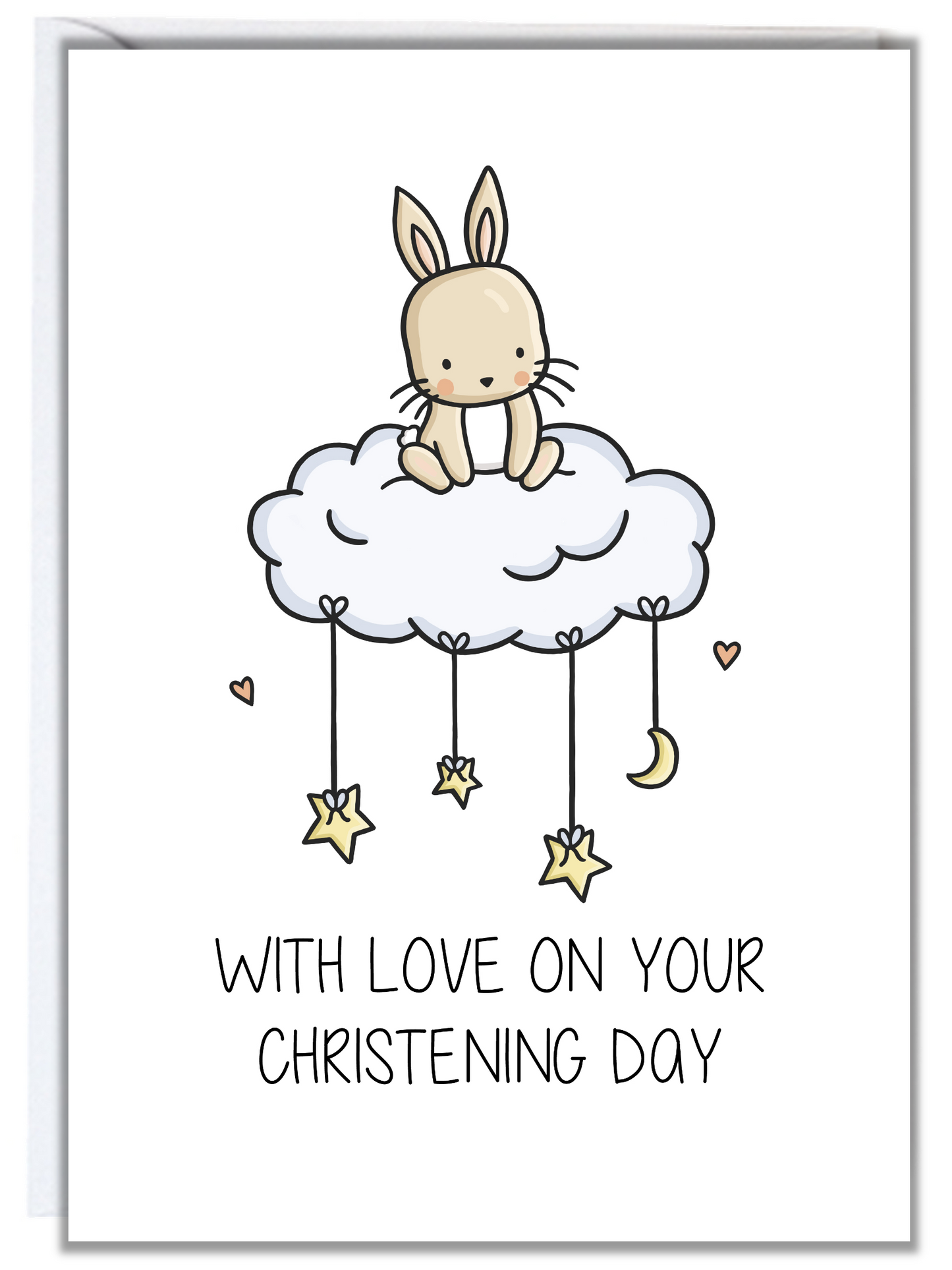 Bunny Christening Card