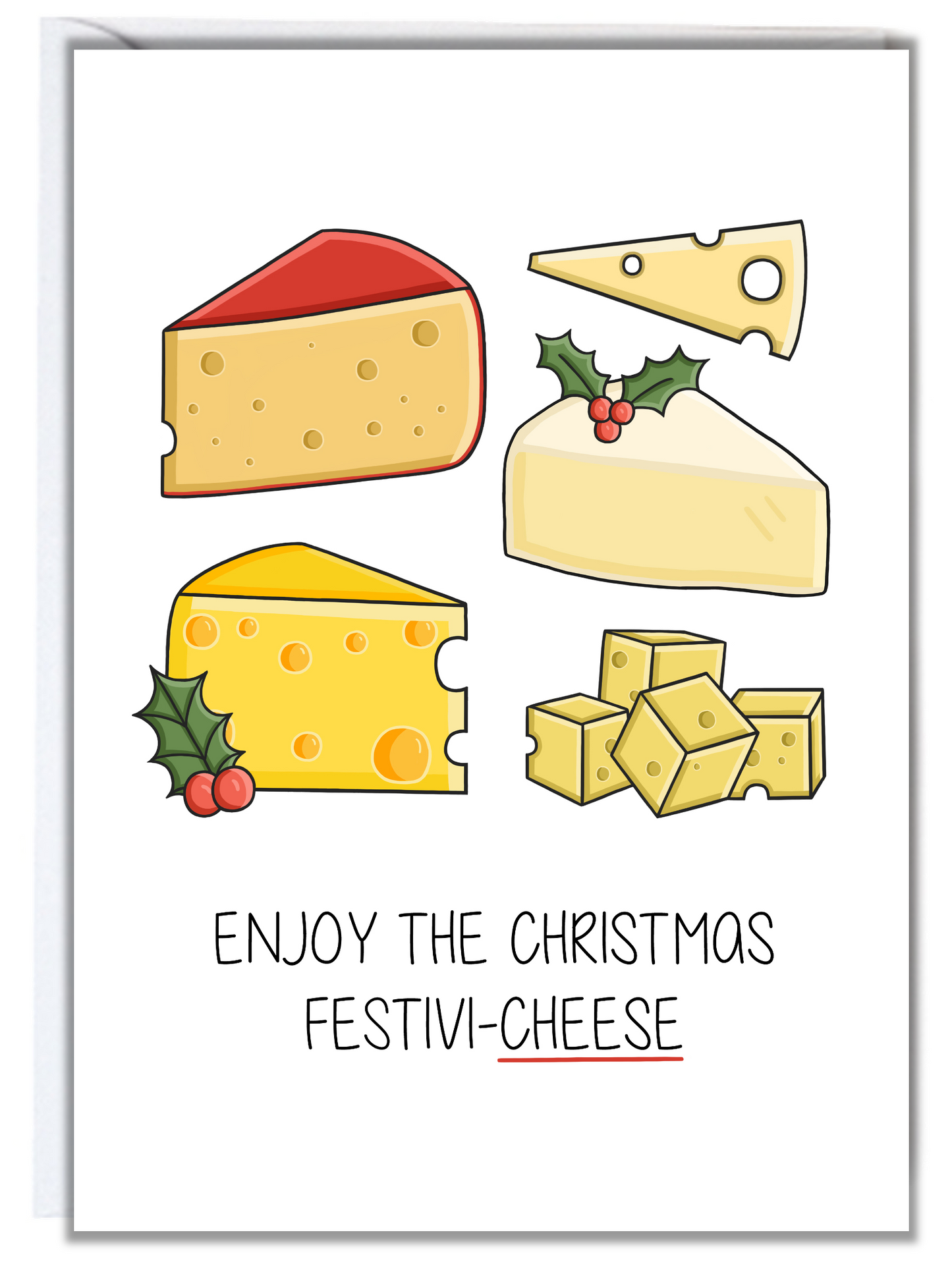 Festivi-Cheese Christmas Card