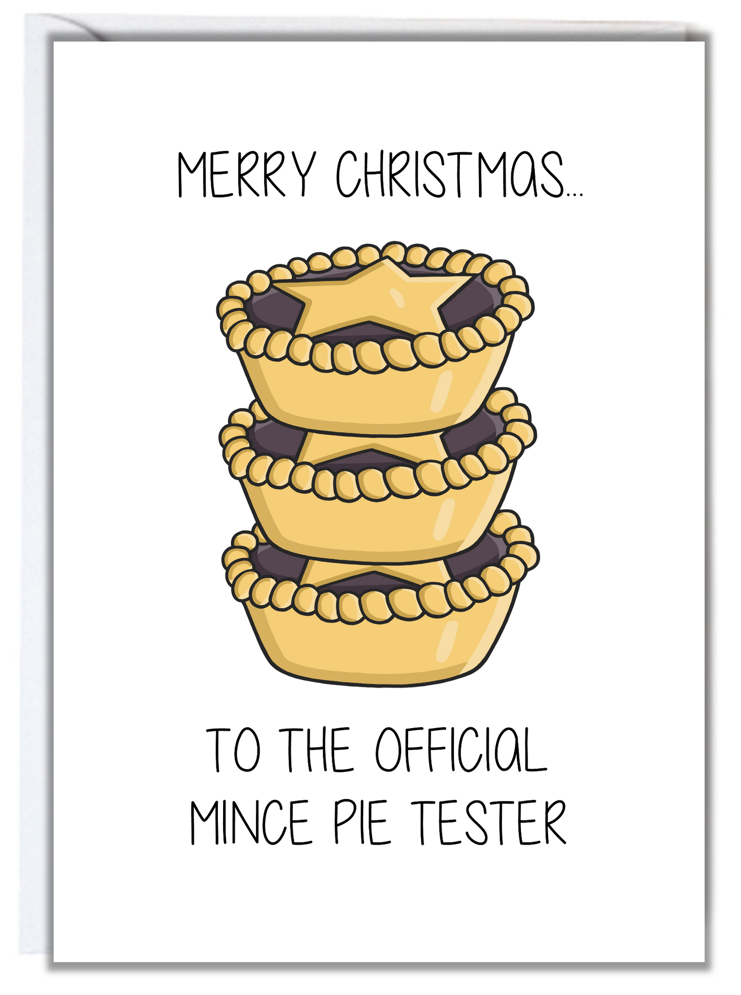 Mince Pie Tester Christmas Card
