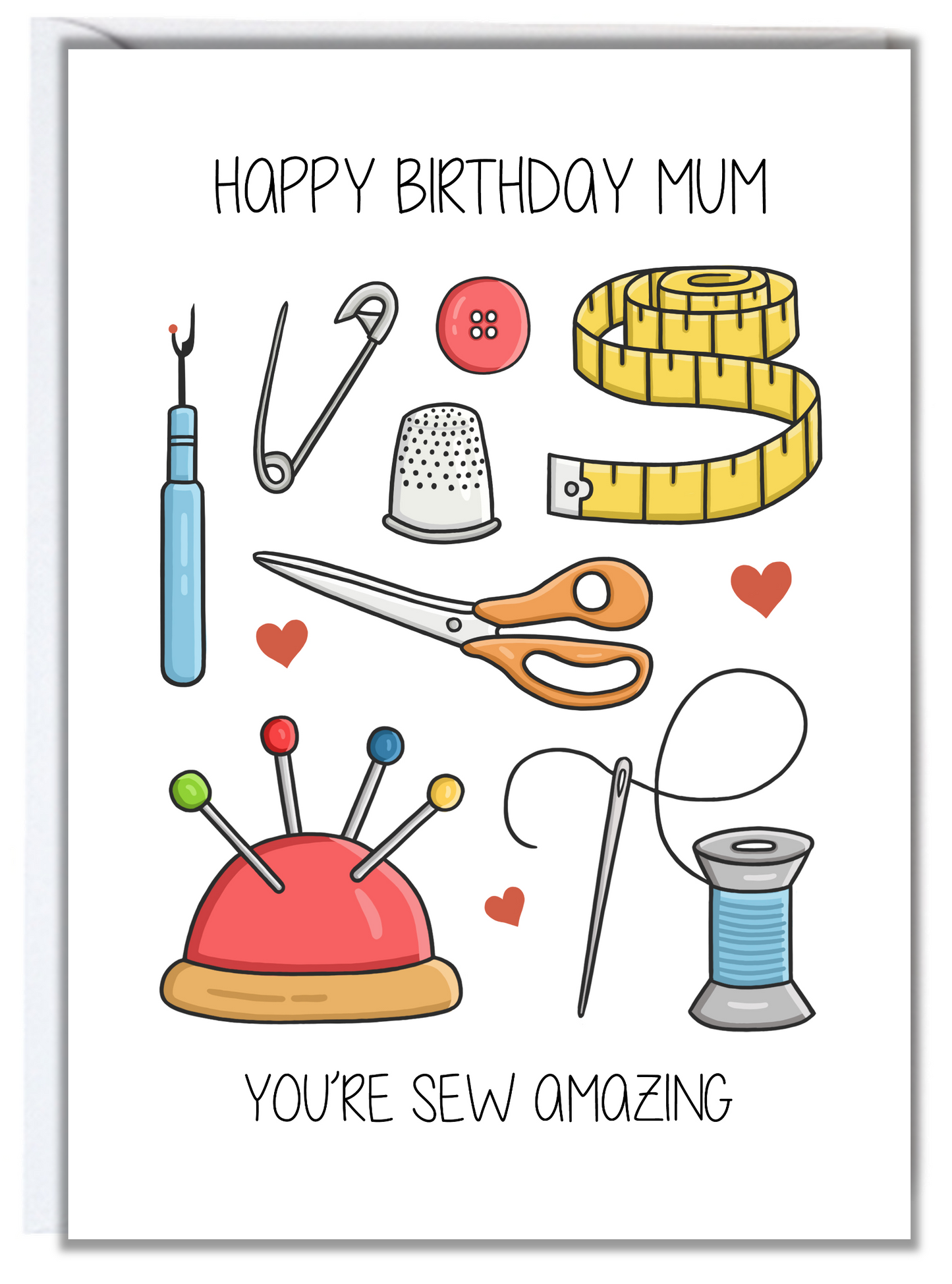 Sewing Mum Birthday Card