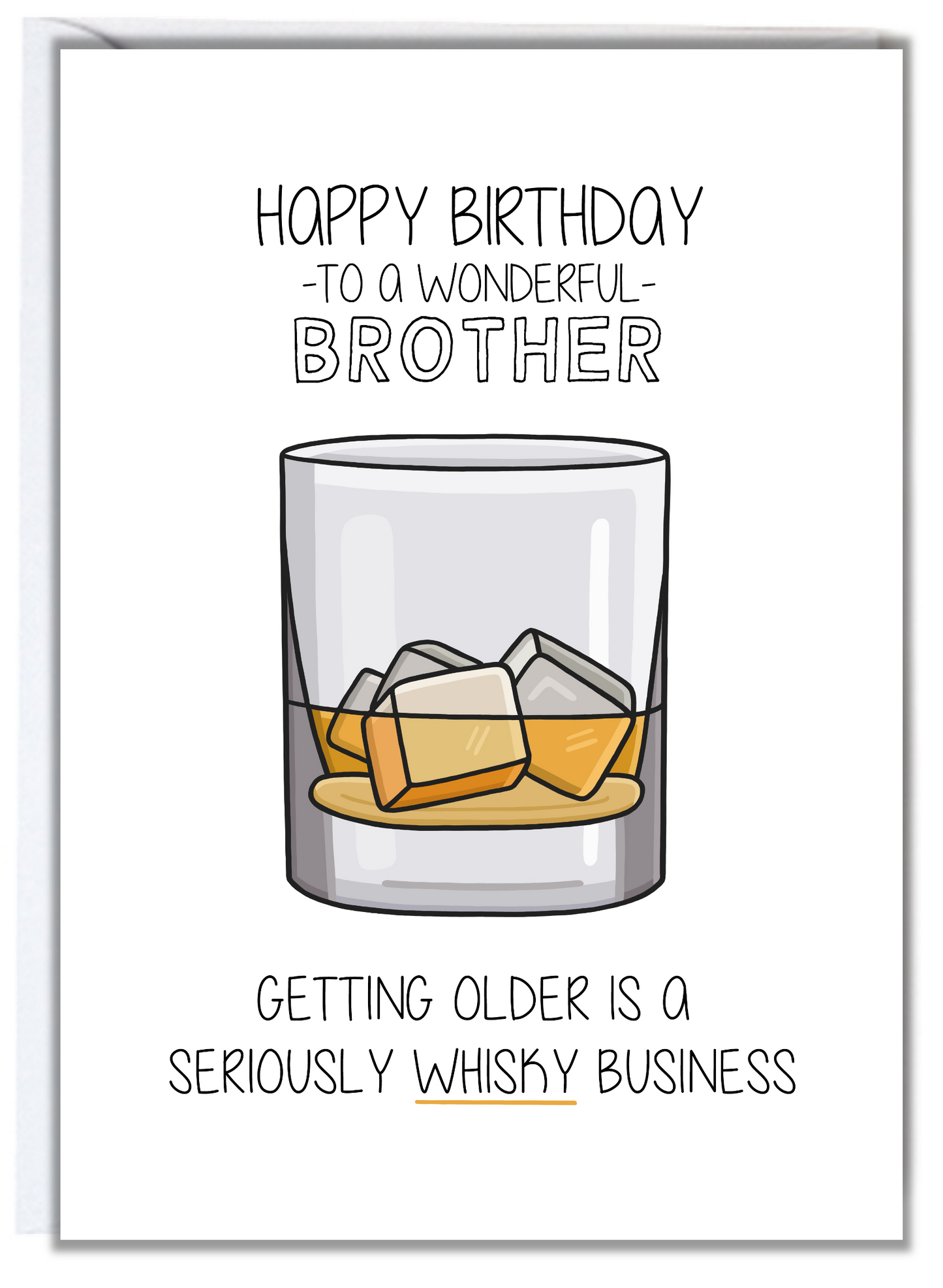 Whiskey Brother Birthday Card