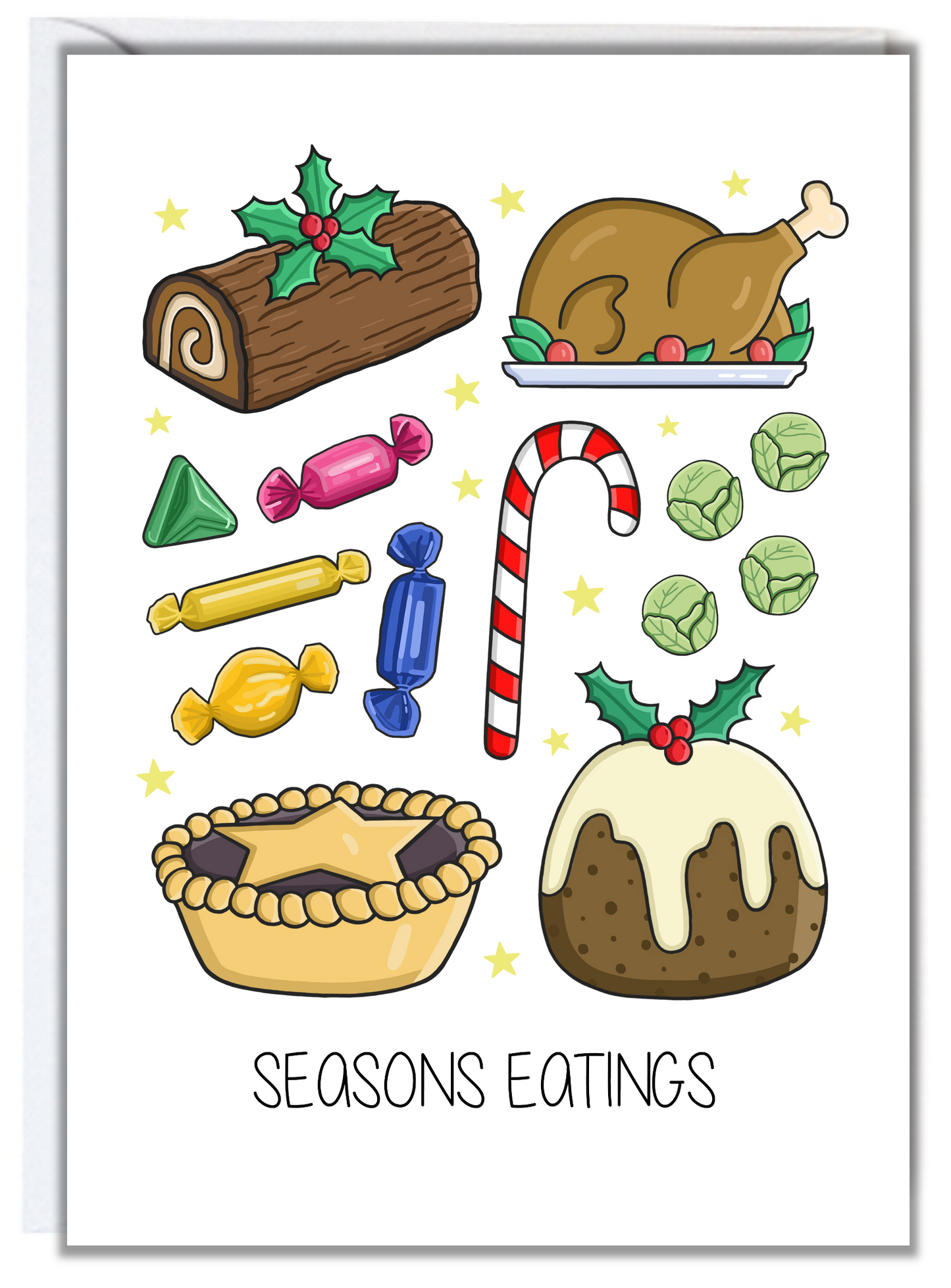 Seasons Eatings Christmas Card