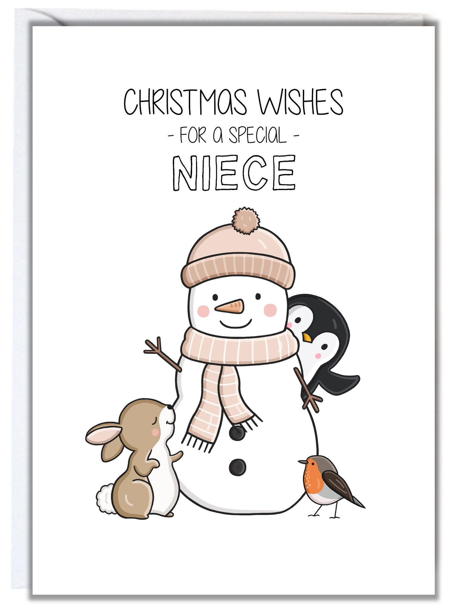 Snowman Niece Christmas Card