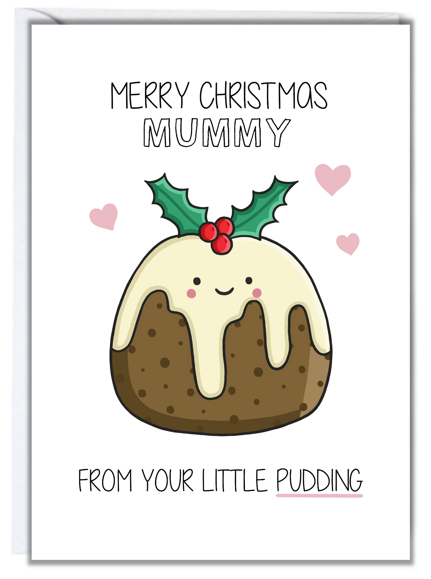 Mummy Pudding Christmas Card