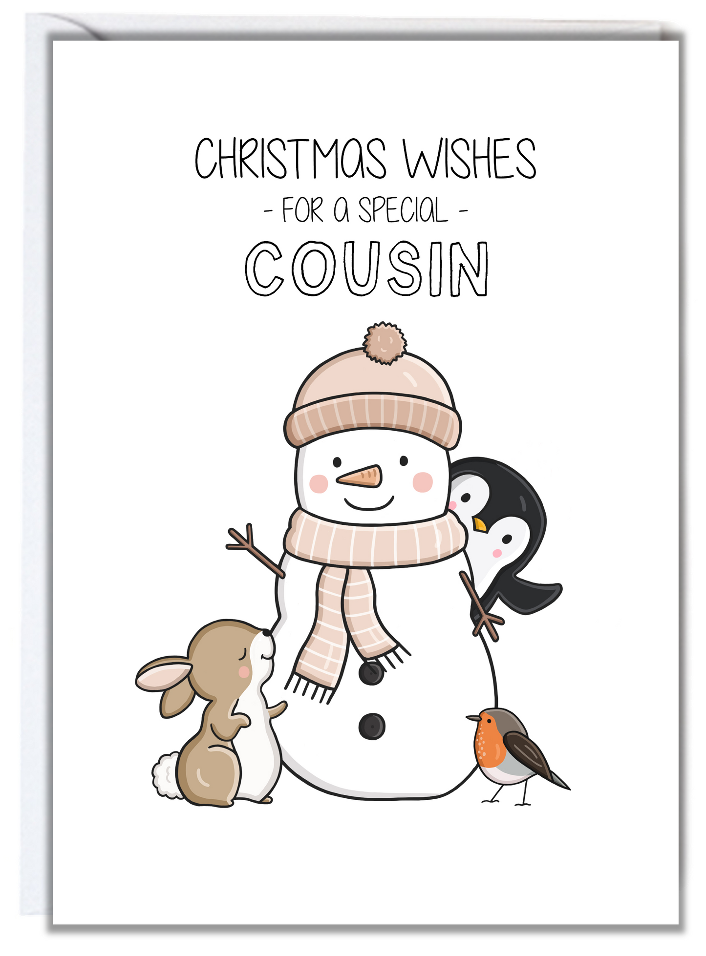 Snowman Cousin Christmas Card