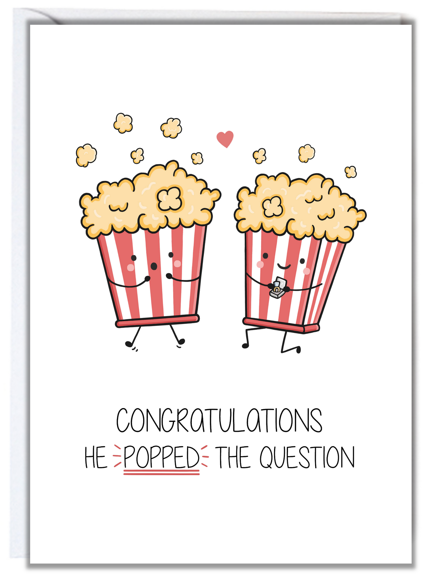 Popcorn Engagement Card