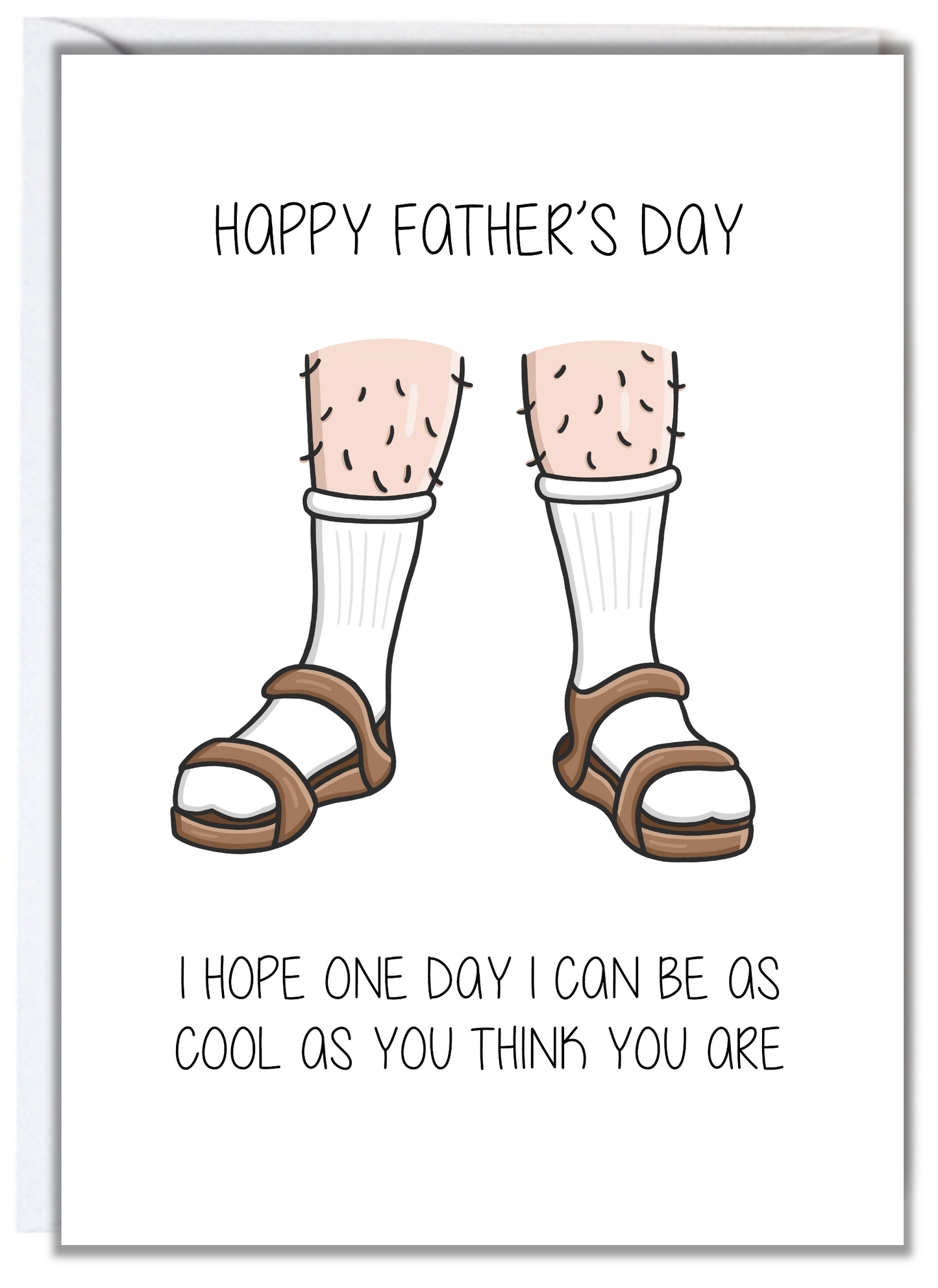 Socks and Sandals Father's Day Card