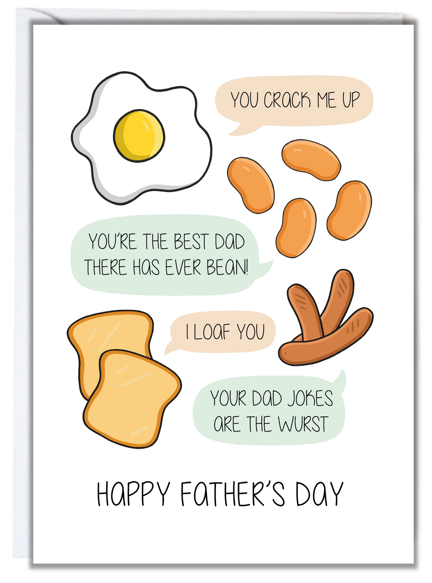 Breakfast Puns Father's Day Card