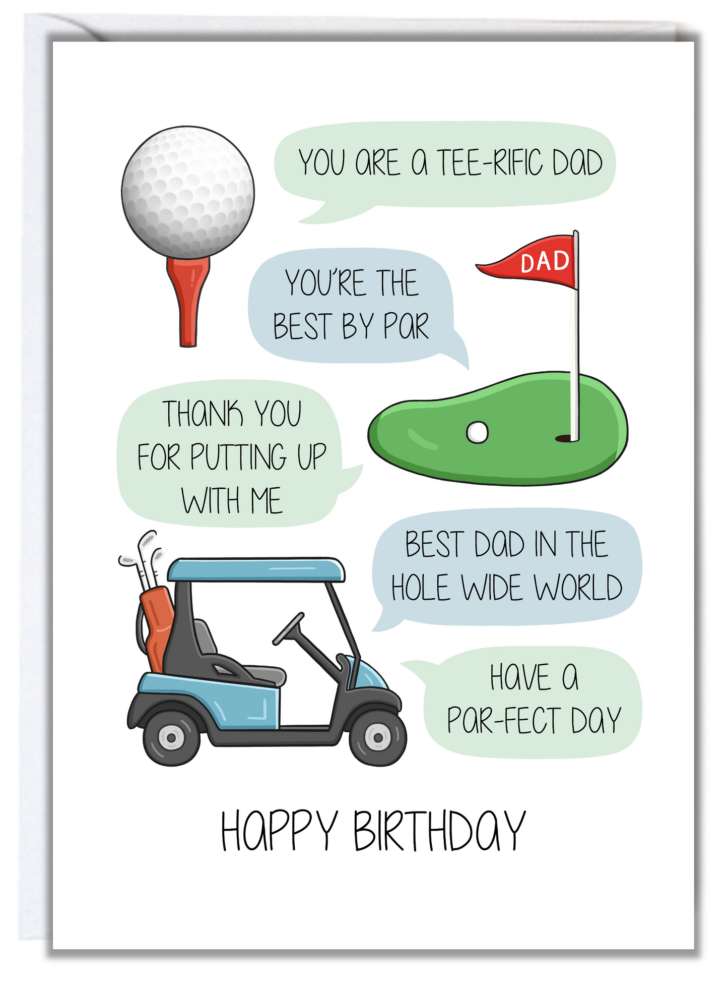 Golf Dad Birthday Card