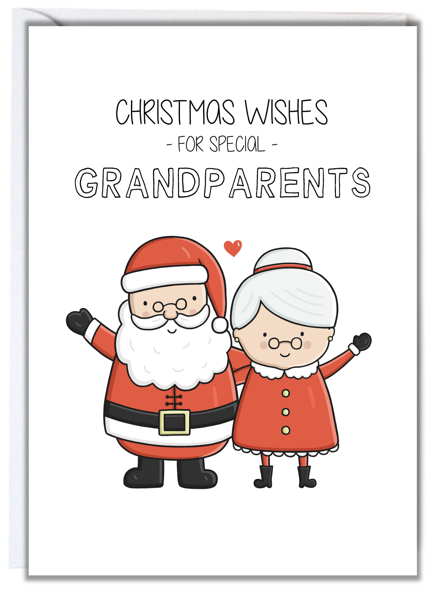 Mr and Mrs Claus Grandparents Christmas Card