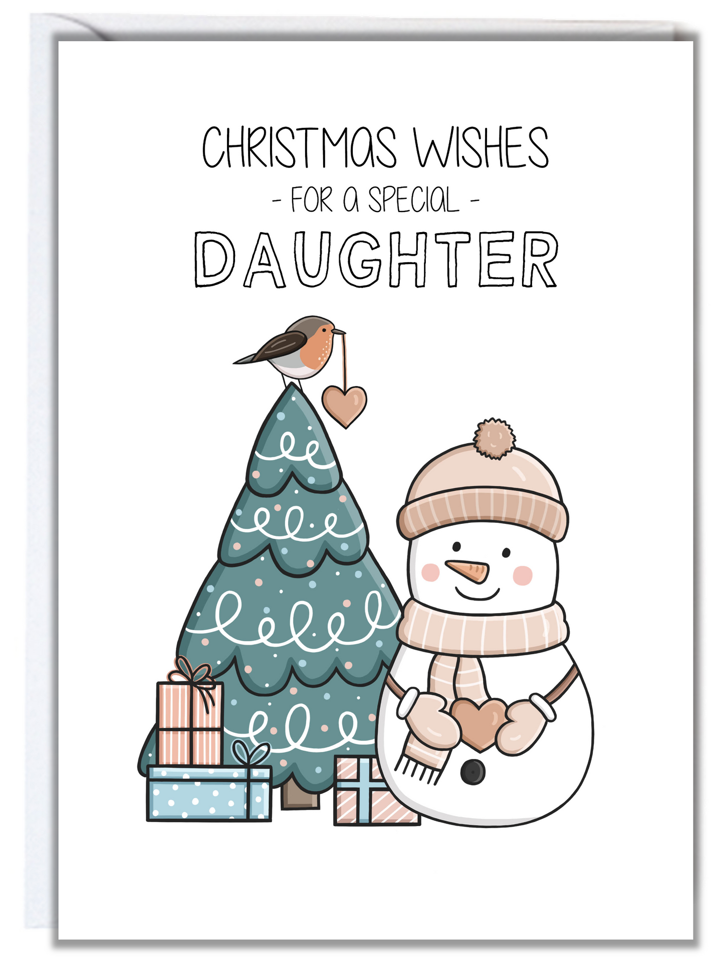 Snowman Daughter Christmas Card