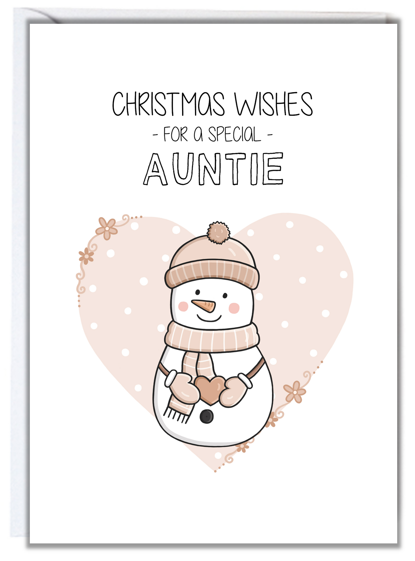 Snowman Auntie Christmas Card