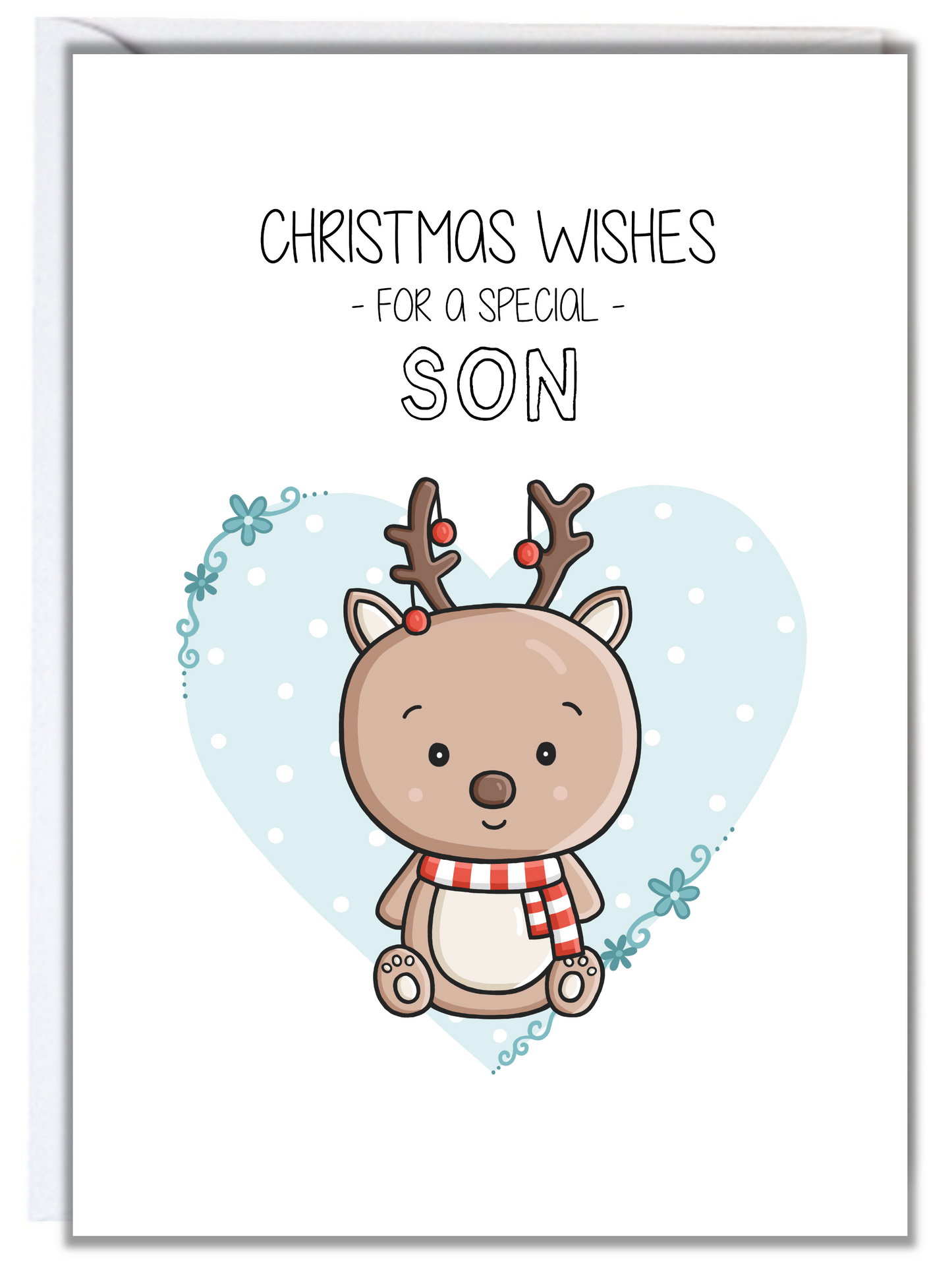 Reindeer Son Christmas Card