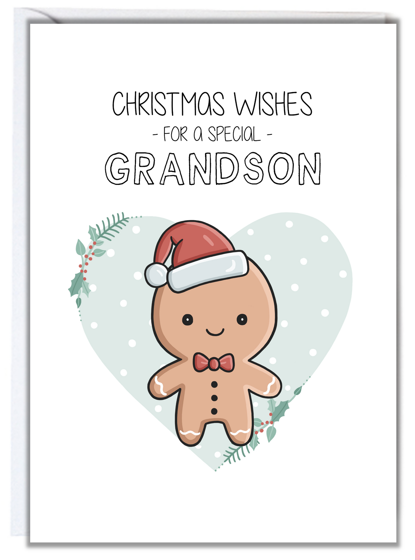 Gingerbread Grandson Christmas Card