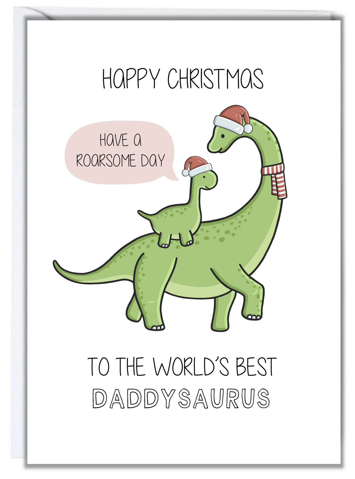 Daddysaurus Christmas Card