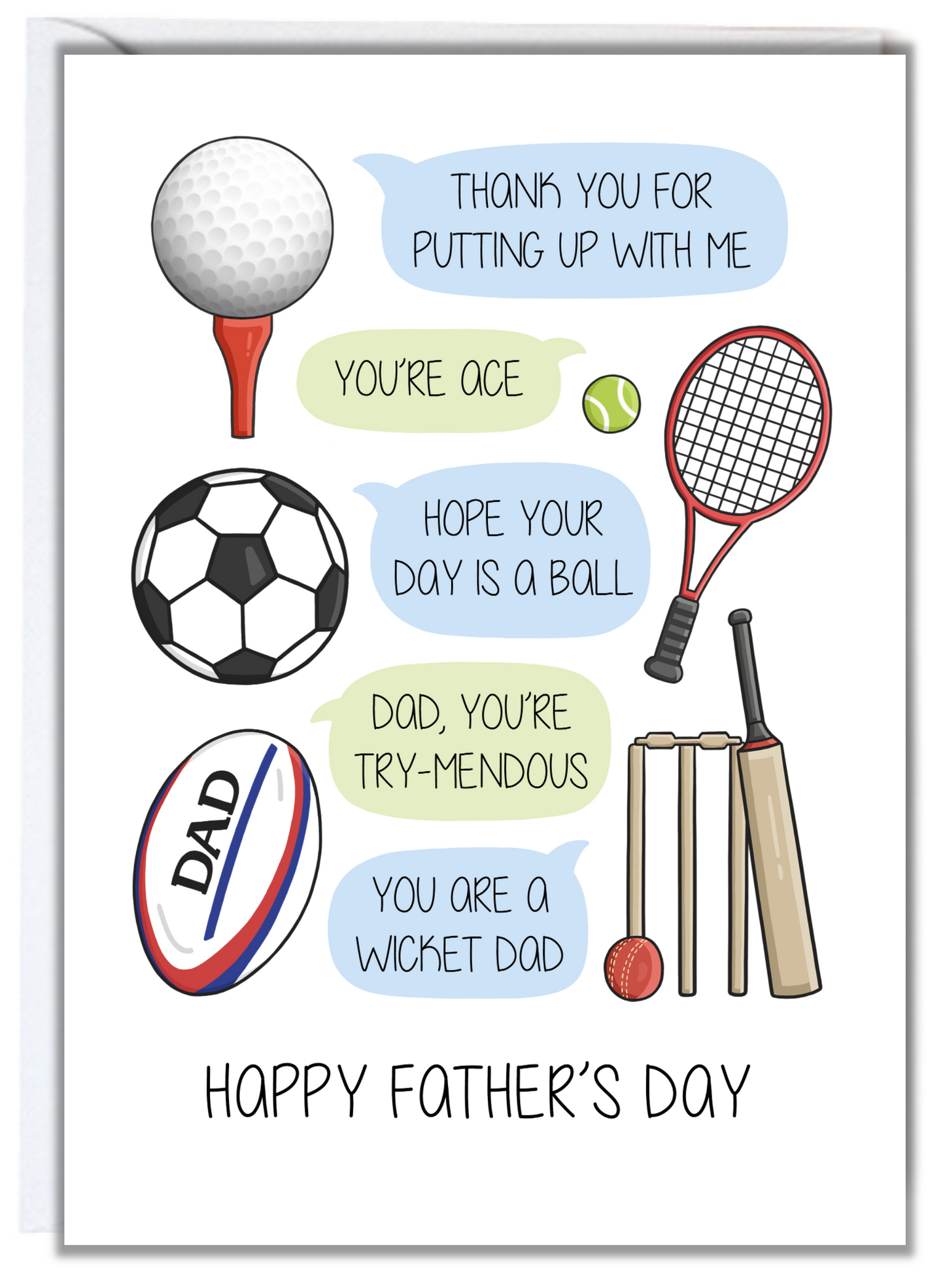 Sports Puns Father's Day Card