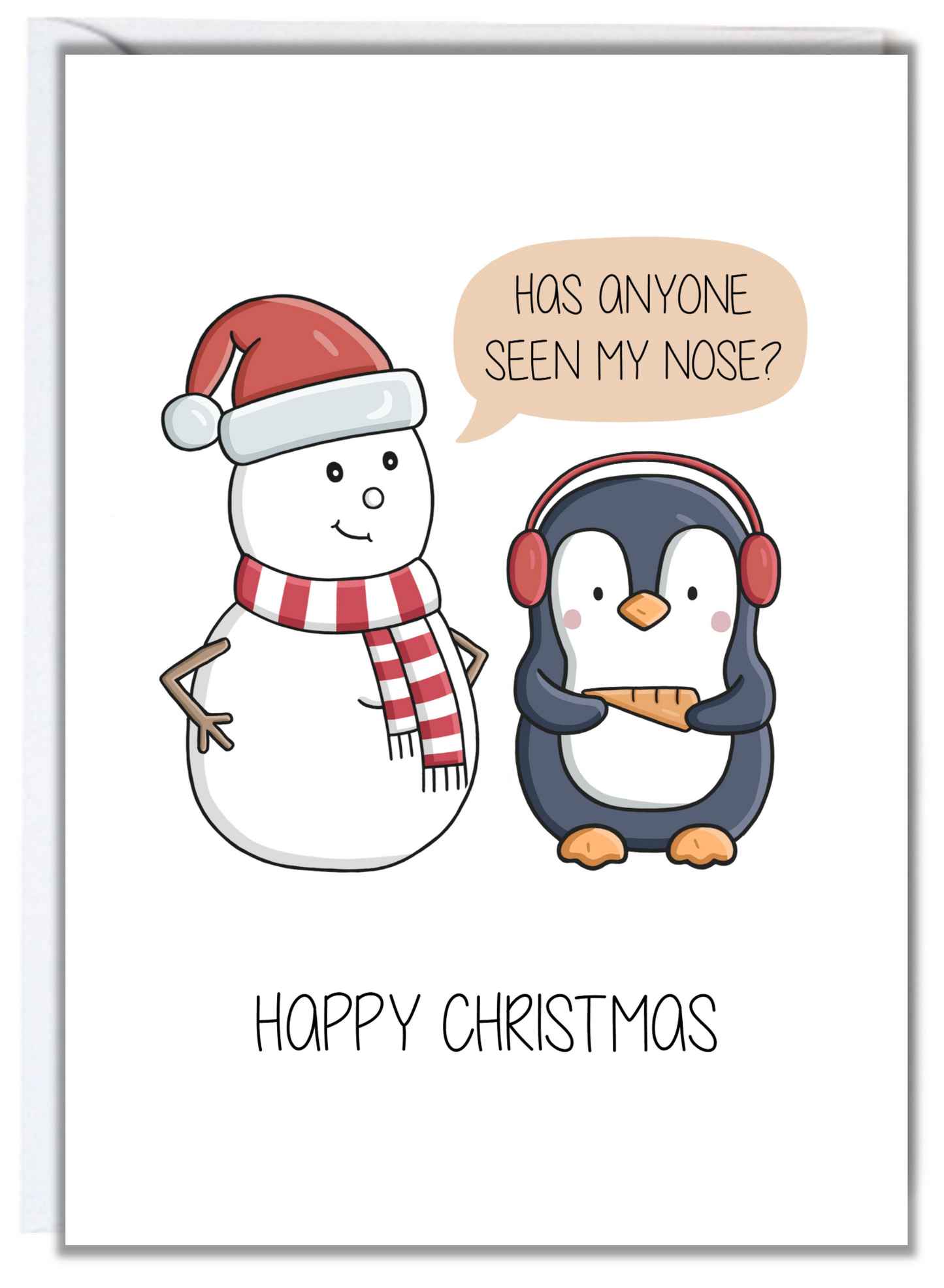 Anyone Seen My Nose Christmas Card