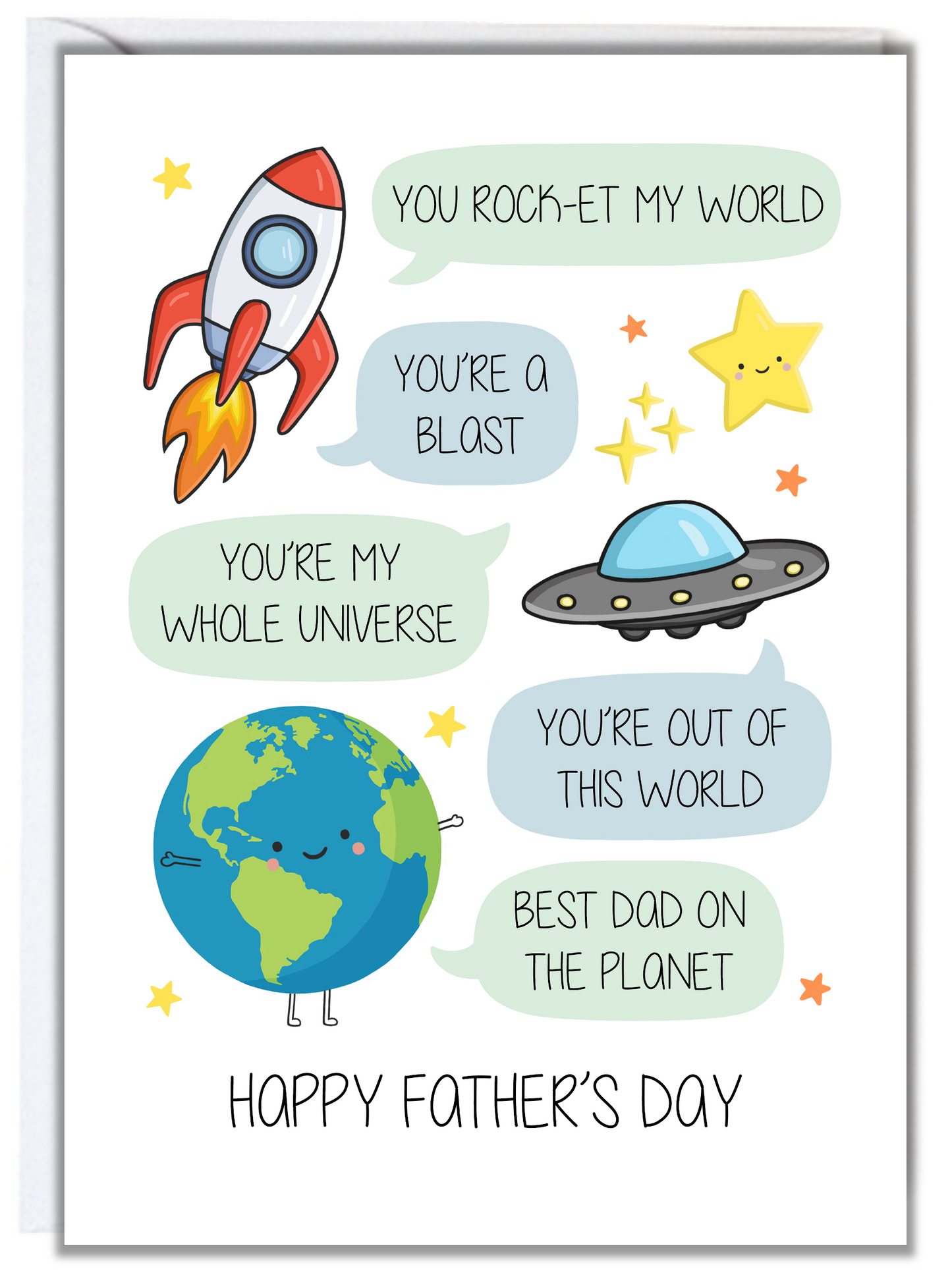 Best Dad On The Planet Father's Day Card
