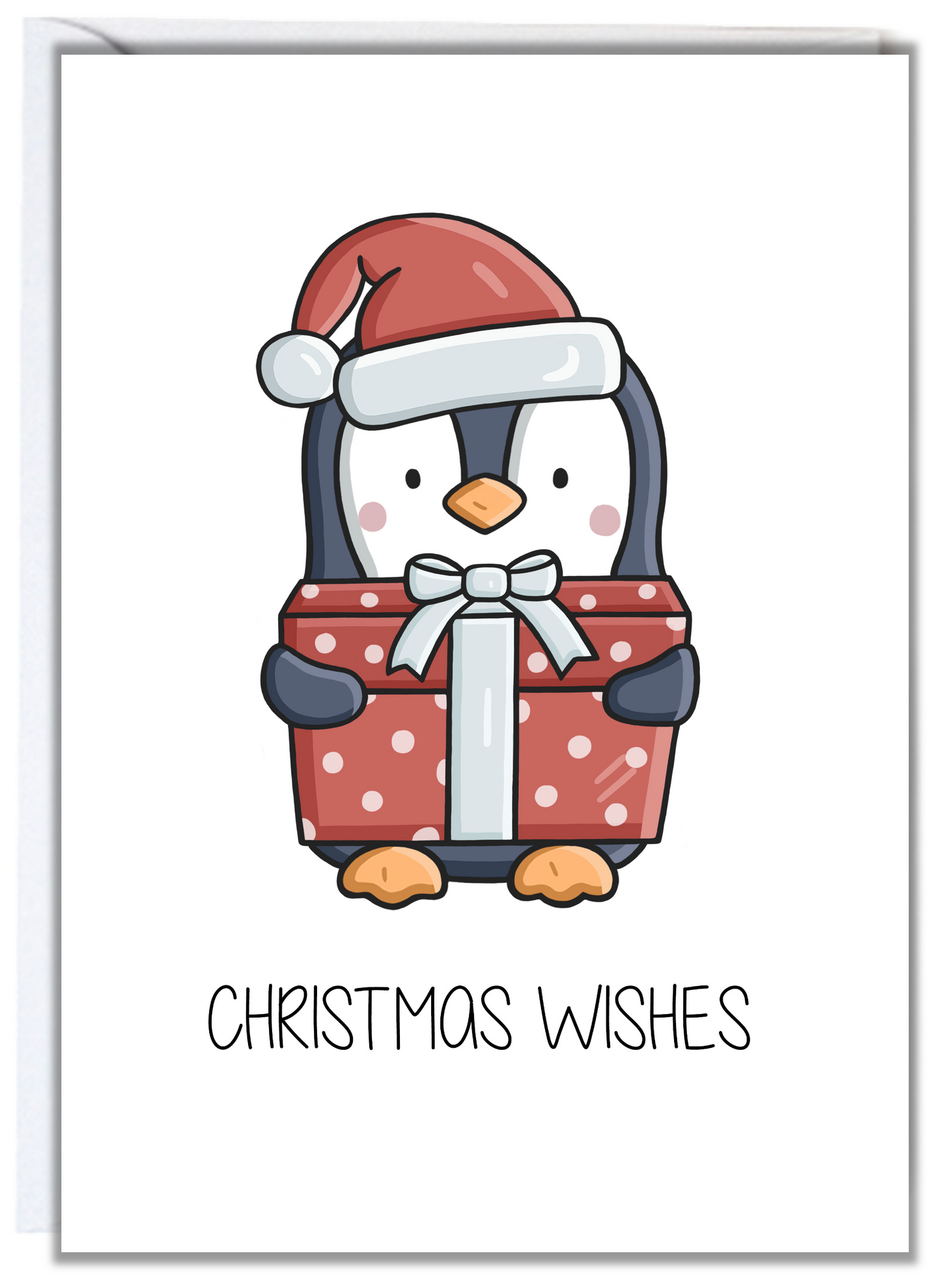 Penguin Present Christmas Card