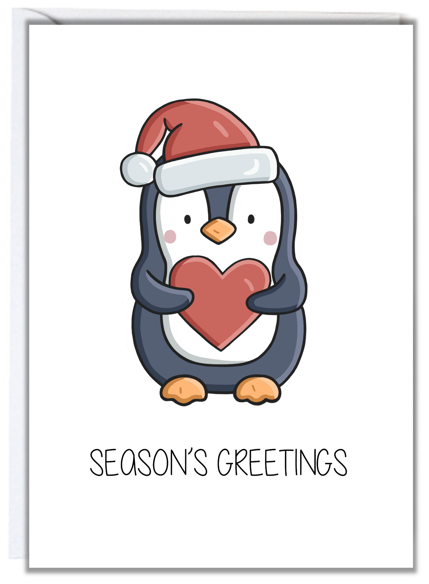 Penguin Heart Christmas Card