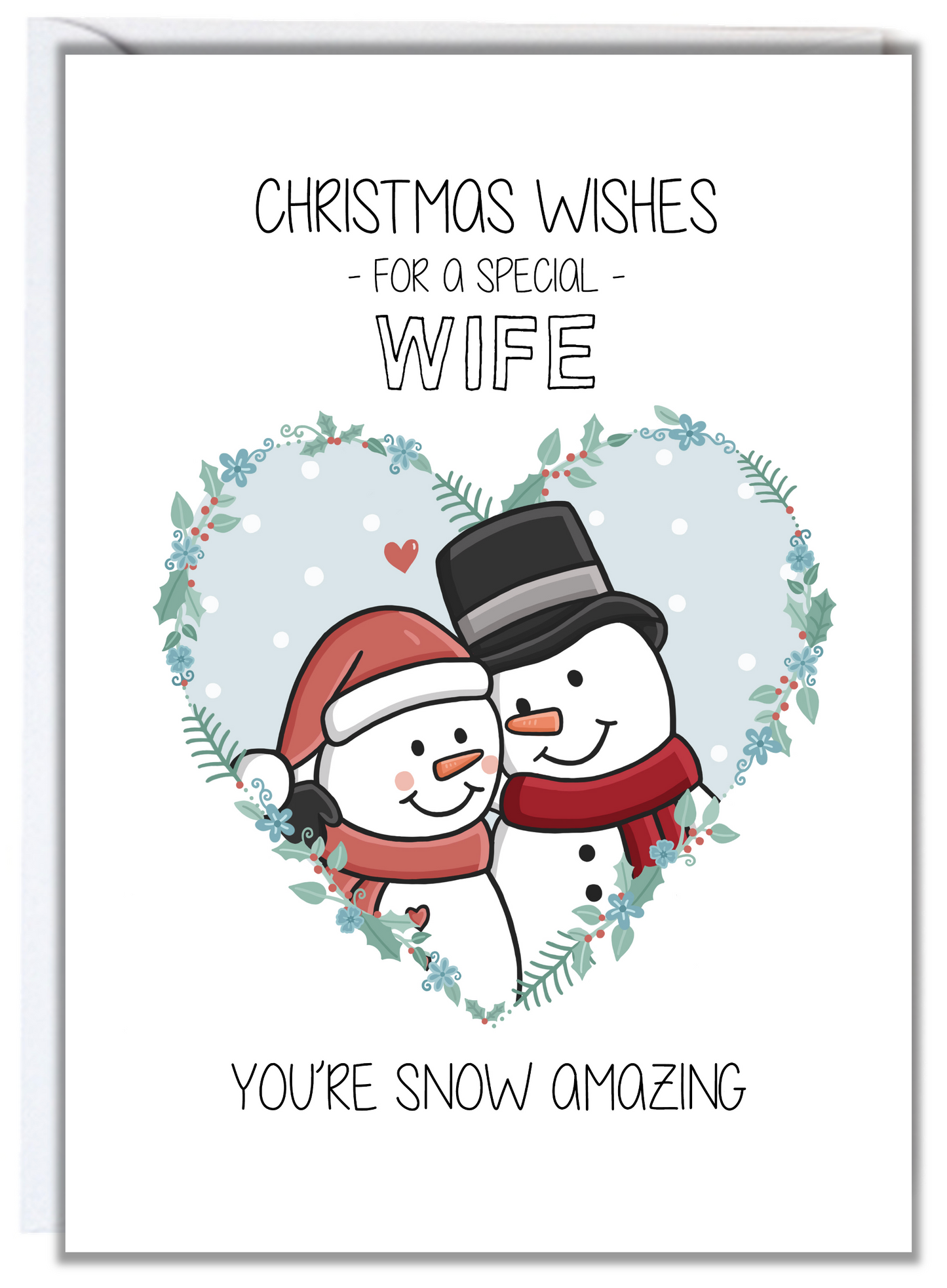 Snowman Wife Christmas Card