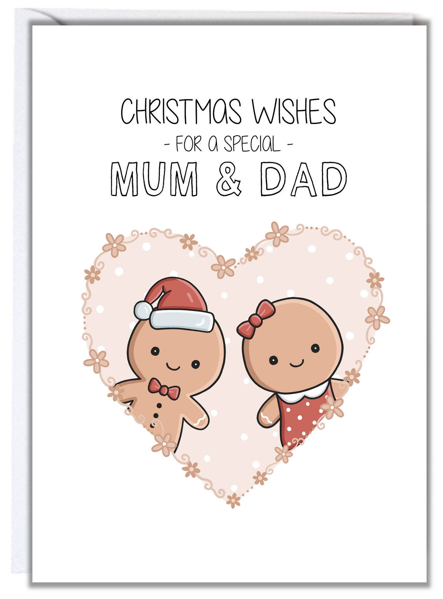 Gingerbread Mum and Dad Christmas Card