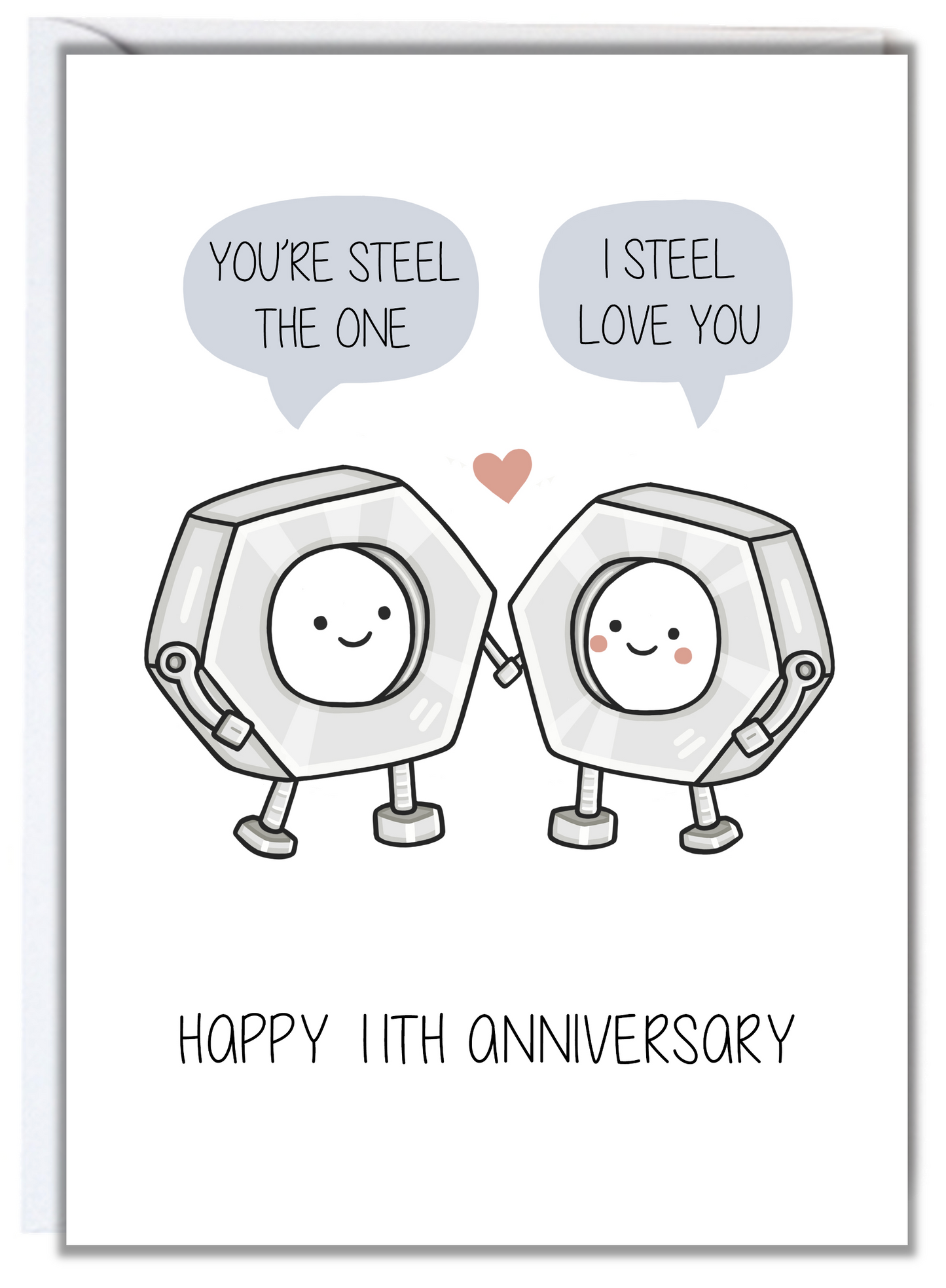 11th Anniversary Card (Steel)