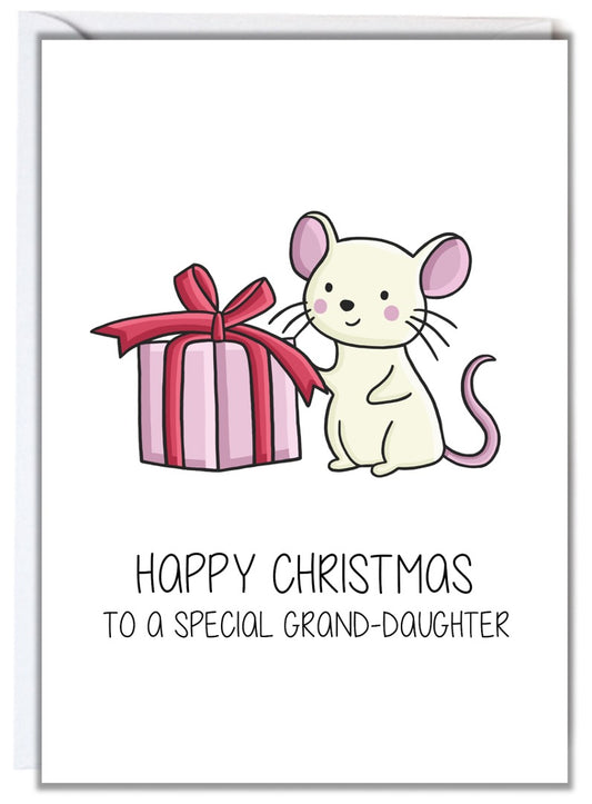 Mouse Grand-Daughter Christmas Card
