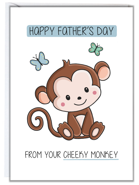 Cheeky Monkey Father's Day Card