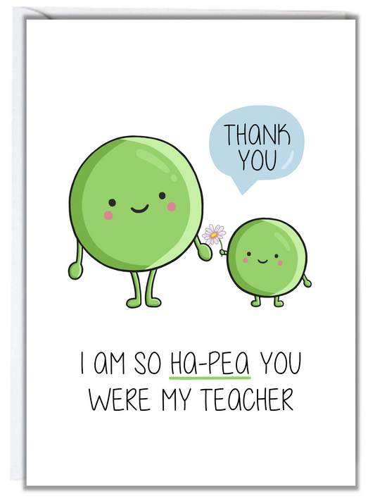 Peas Thank You Teacher Card