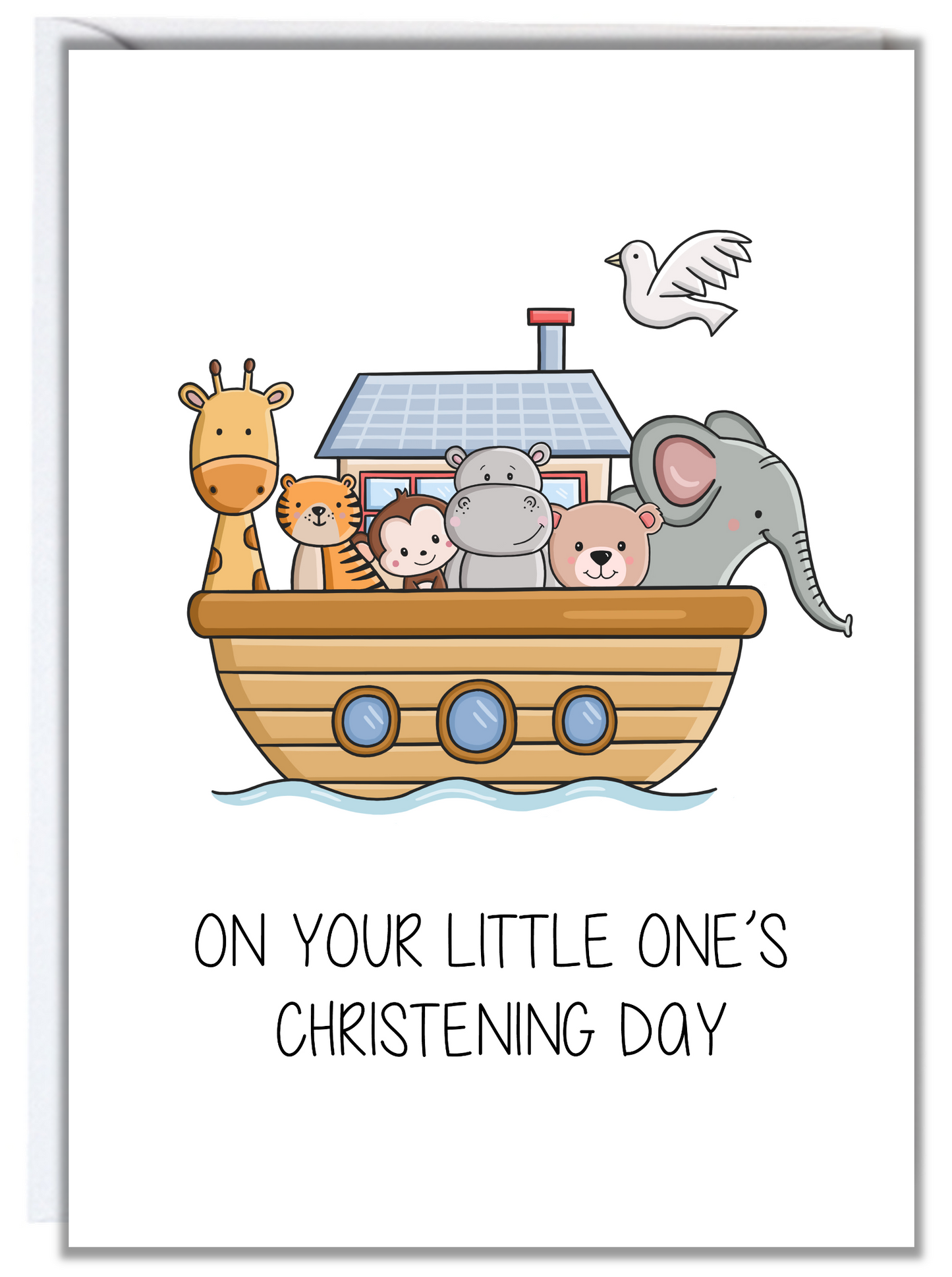 Noah's Ark Christening Card