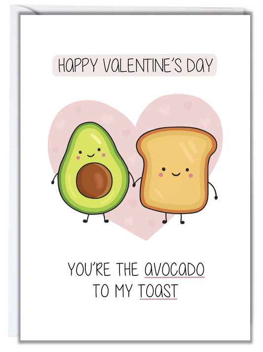 Avocado Toast Valentine's Day Card