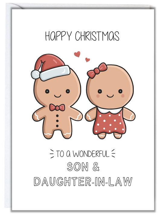 Gingerbread Son and Daughter-in-Law Christmas Card