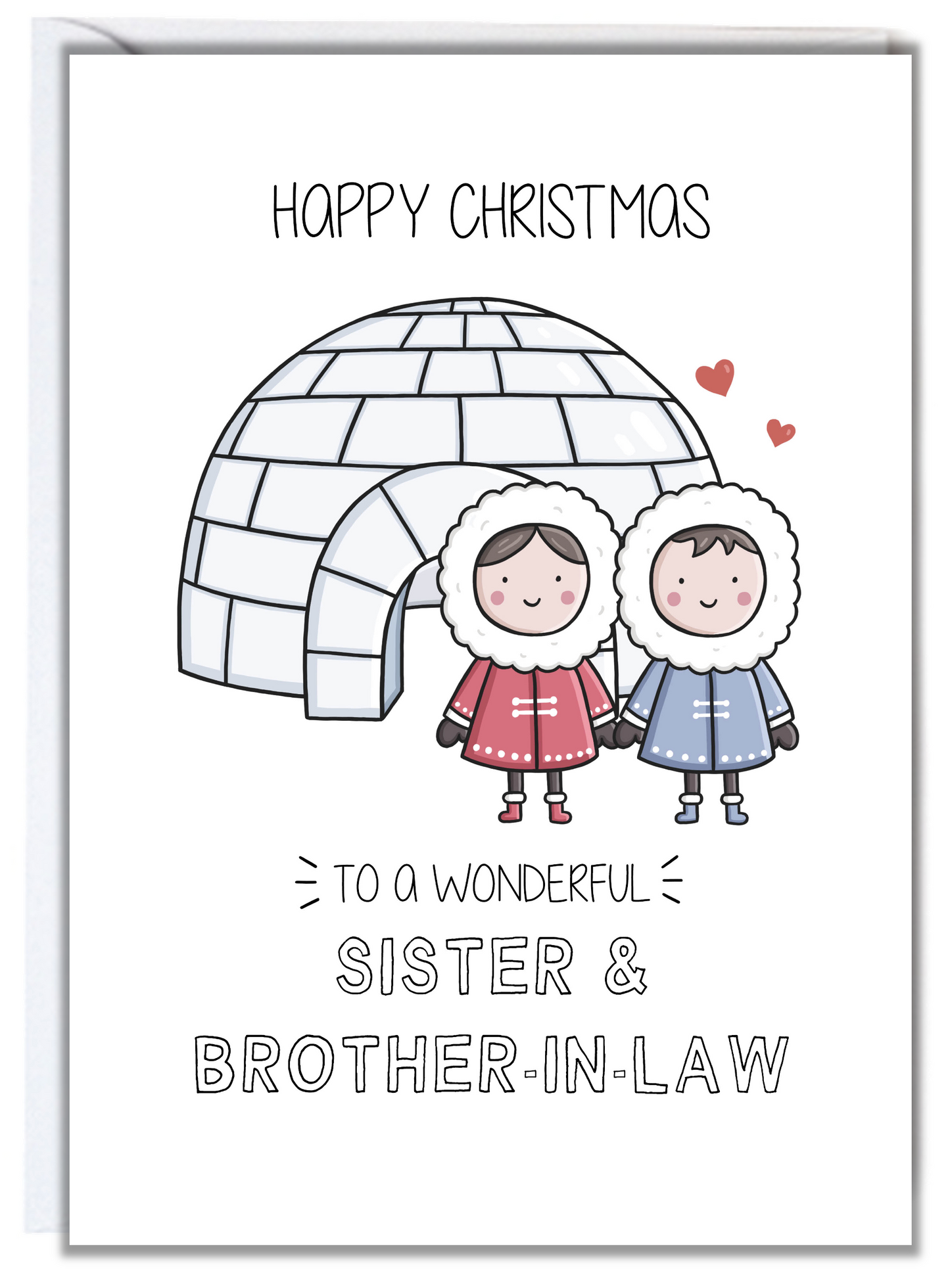 Eskimo Sister and Brother-in-Law Christmas Card