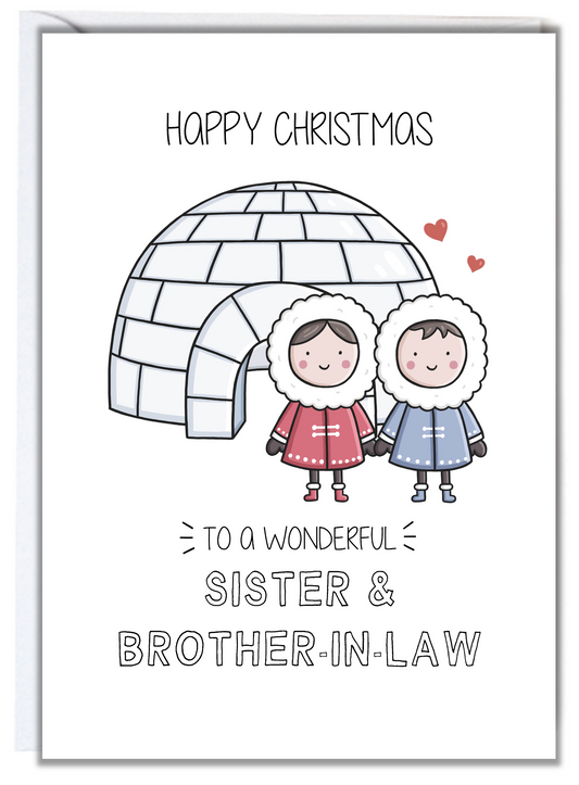 Eskimo Sister and Brother-in-Law Christmas Card
