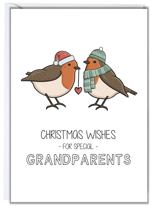 Robin Grandparents Christmas Card