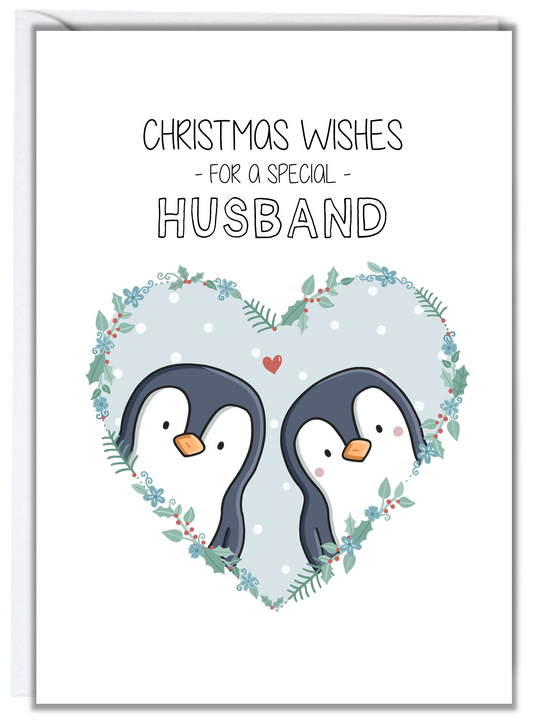 Penguin Husband Christmas Card