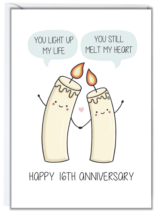 16th Anniversary Card (Wax)