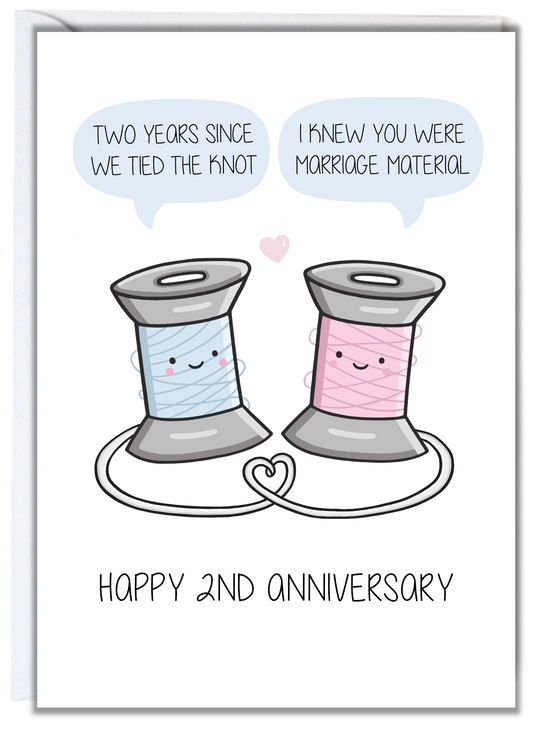 2nd Anniversary Card (Cotton)