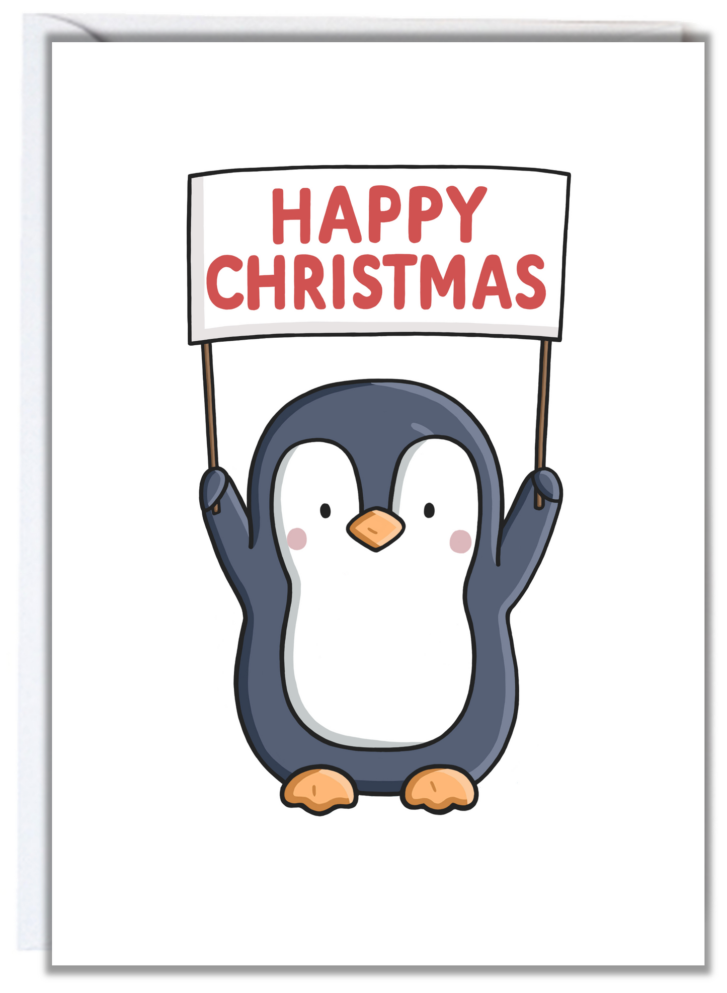 Penguin Banner Christmas Card