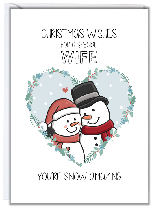 Snowman Wife Christmas Card