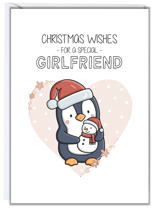 Penguin Girlfriend Christmas Card
